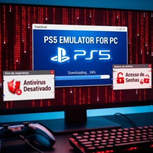 Emuladores falsos de PS5 roubam senhas do PC e apagam rastros do antivírus