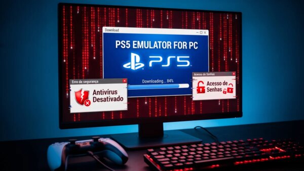 Emuladores falsos de PS5 roubam senhas do PC e apagam rastros do antivírus