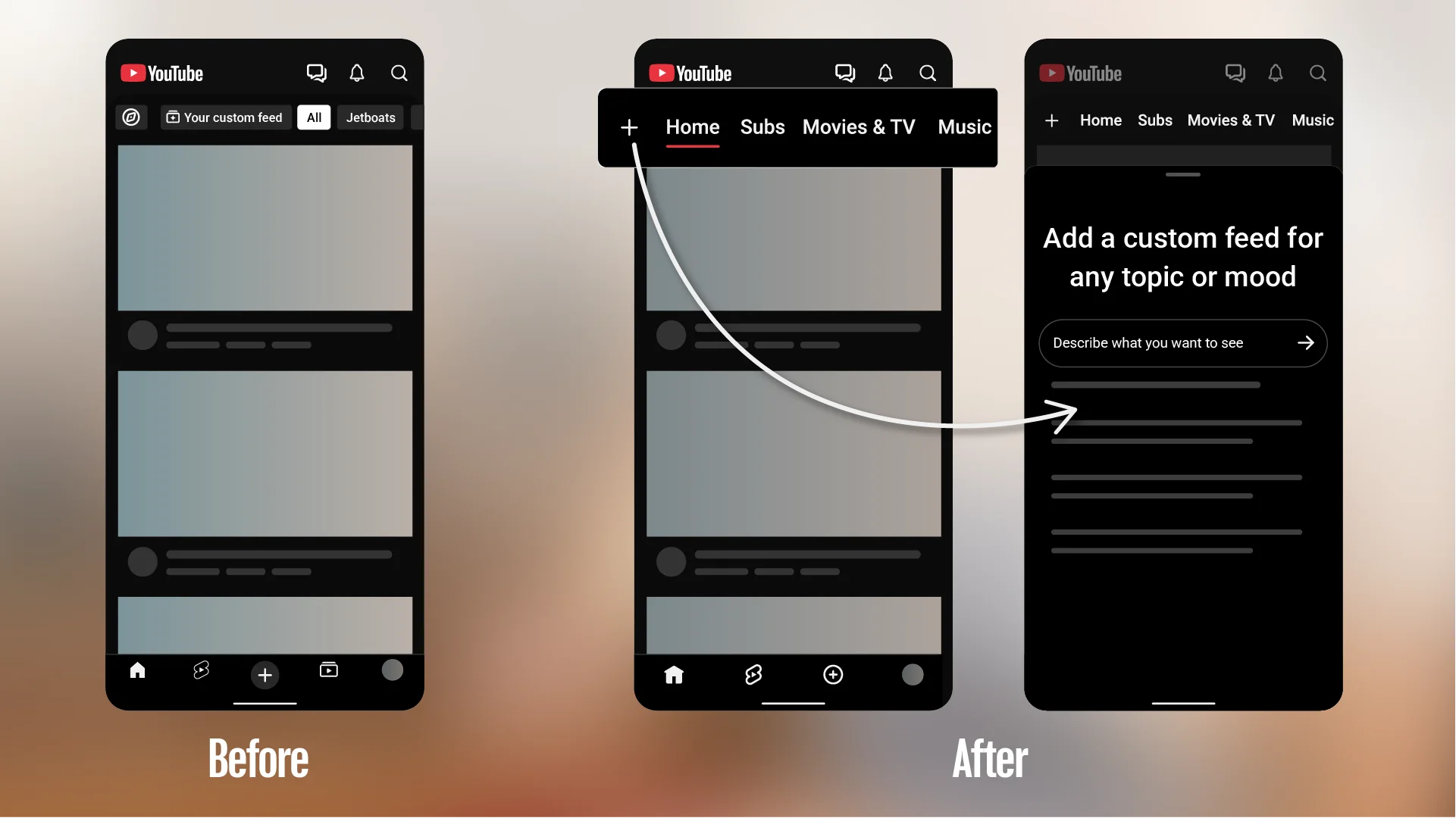 YouTube feeds personalizados
