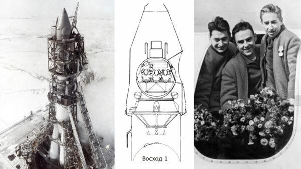 Neste dia no espaço! 12 de outubro de 1964: A União Soviética lança a primeira tripulação de cosmonautas multipessoais ao espaço