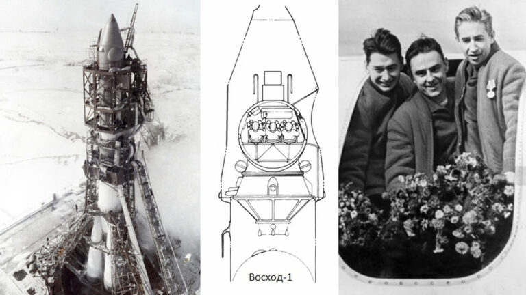 Neste dia no espaço! 12 de outubro de 1964: A União Soviética lança a primeira tripulação de cosmonautas multipessoais ao espaço