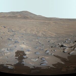 Perseverance da NASA vê poeira em Neretva Vallis