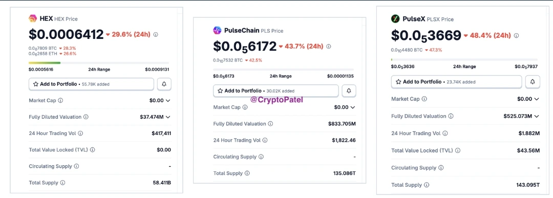 Falha no ecossistema PulseX, HEX e PulseChain