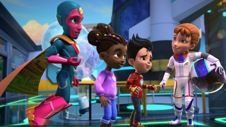 'Space Gal' Emily Calandrelli é lançada no Universo Marvel esta semana na série 'Homem de Ferro' da Disney Jr.
