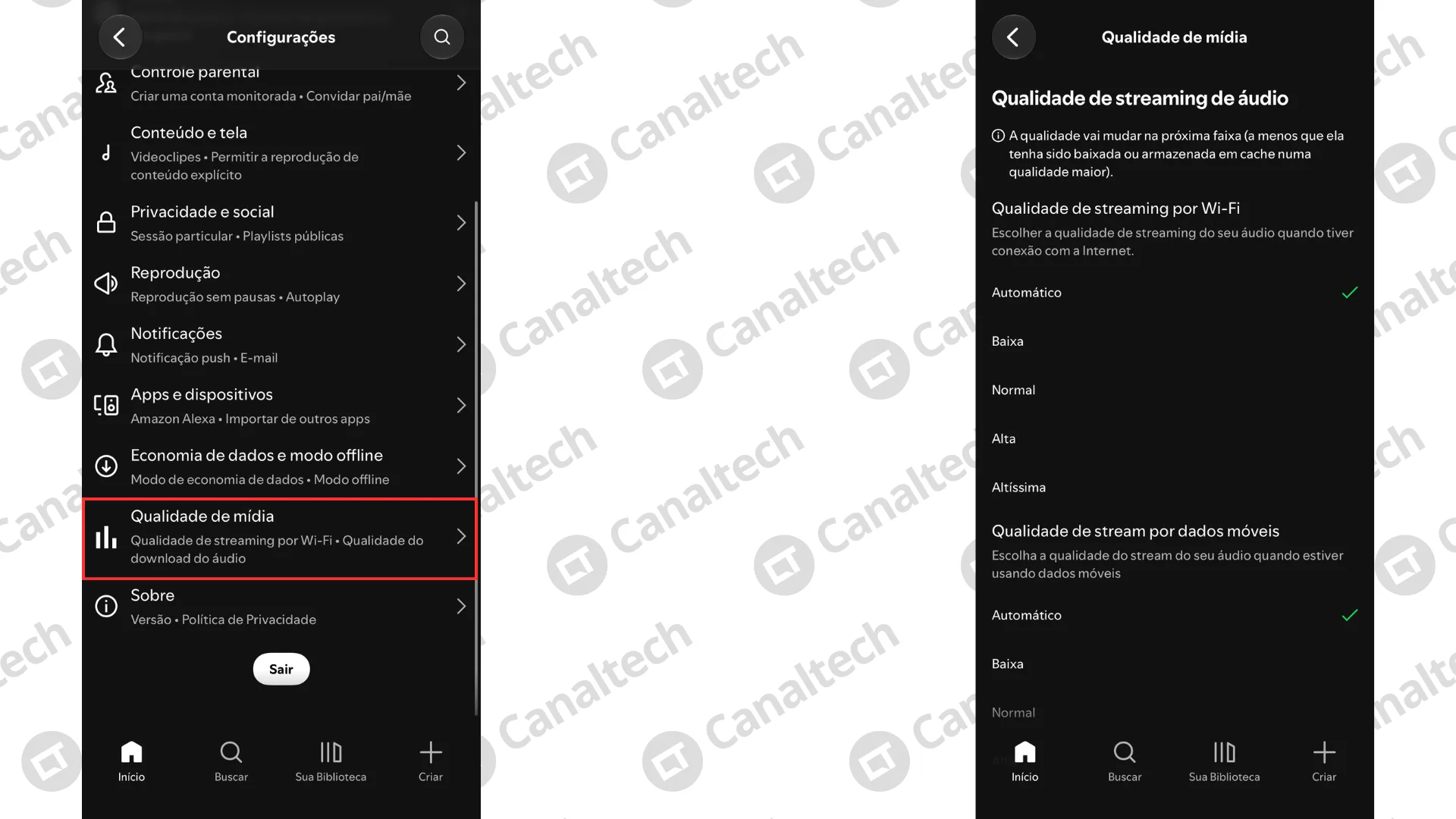 Como mudar a qualidade do streaming no app do Spotify para celulares