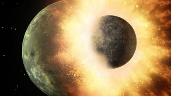 Um objeto gigante colidiu com a Terra para formar a lua?
