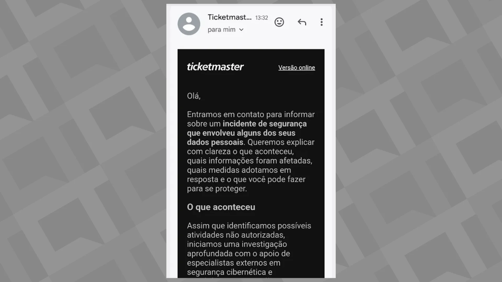 Aviso Ticketmaster