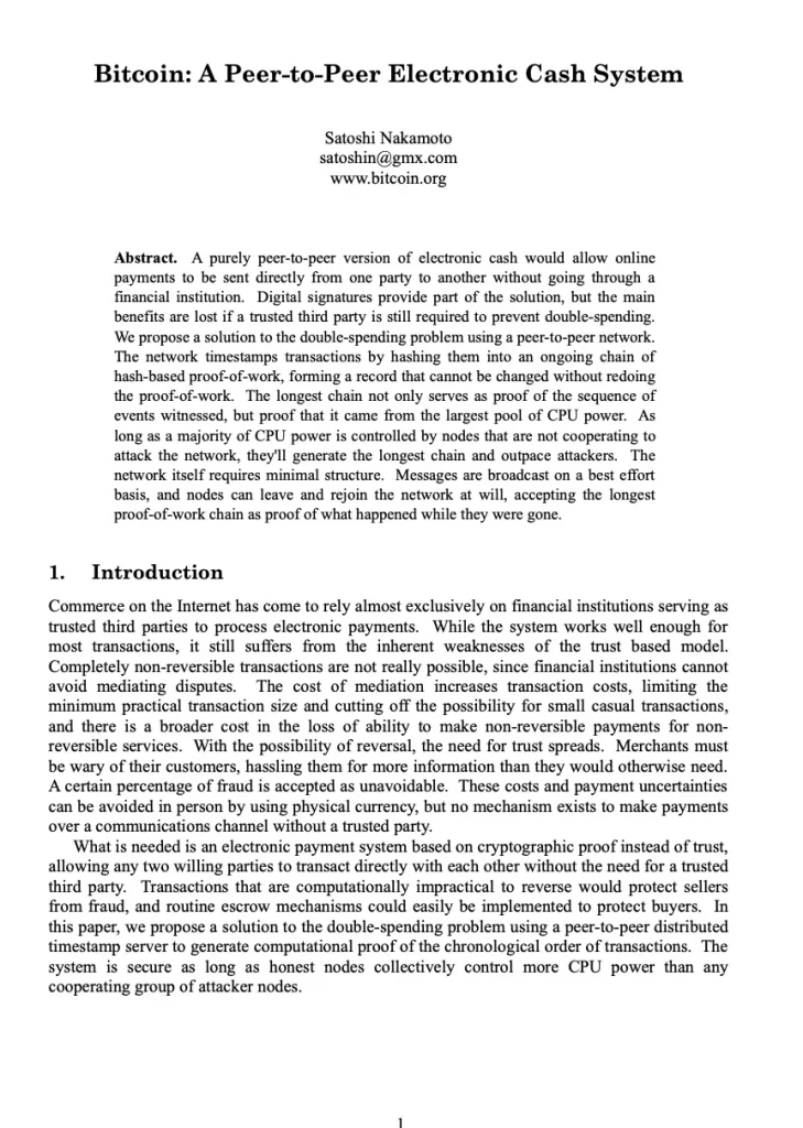 Artigo técnico sobre Bitcoin